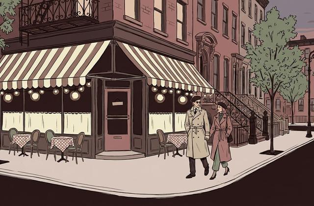 the block at dusk